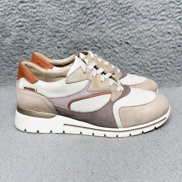 Mobils by Mephisto Elyane Womens Size 7 Sneakers Shoes Brown Leather - Picture 1 of 11